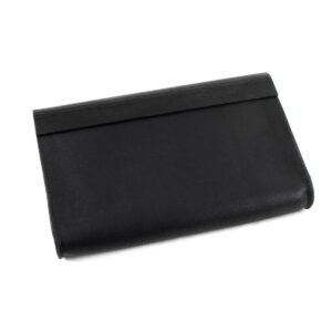 Ādas un Koka Klača Soma, Matēti Melna Ādas un koka klača soma, matēti melna