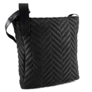 Ādas un Neoprēna Plecu Soma, Melna Ādas un neoprēna plecu soma, melna