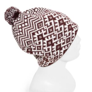 Adīta Cepure ar Etnogrāfiskām Zīmēm, Bordo Adīta cepure ar etnogrāfiskām zīmēm, bordo