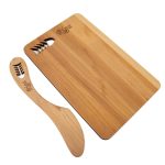 Alkšņa Koka Virtuves Dēlītis un Sviesta Nazis ar Zivju Dizainu, Rīga, 19×12 cm