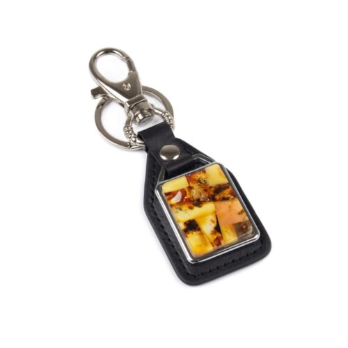 Atslēgu piekariņš ar dzintaru, 11 cm