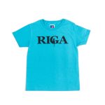 Bērnu T-krekls "RIGA" ar Melnu Kaķi, Digitālā Druka
