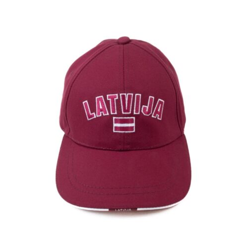 Cepure ar Nagu LATVIJA, Karogs, Bordo Cepure ar nagu latvija, karogs, bordo