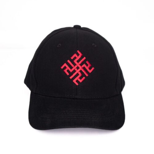 Cepure ar nagu - ugunskrusts, melna