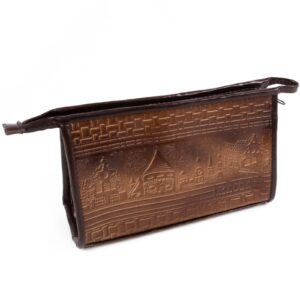 Dabīgās Ādas Kosmētikas Somiņa – Rīga, 12.5×20 cm Dabīgās Ādas kosmētikas somiņa - rīga, 12.5x20 cm