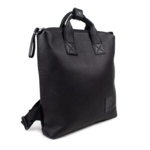 Dabīgās Ādas Mugursoma, Melna, 36×38 cm Dabīgās Ādas mugursoma, melna, 36x38 cm