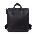 Dabīgās Ādas Mugursoma, Melna, 36x38 cm