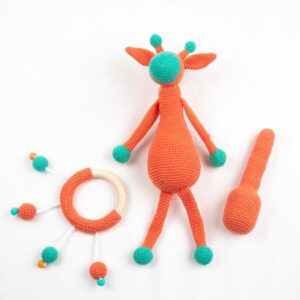 Dāvanu komplekts zīdaiņiem - grabulis, graužamriņķis, manta