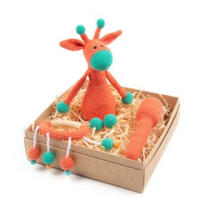 Dāvanu komplekts zīdaiņiem - grabulis, graužamriņķis, manta