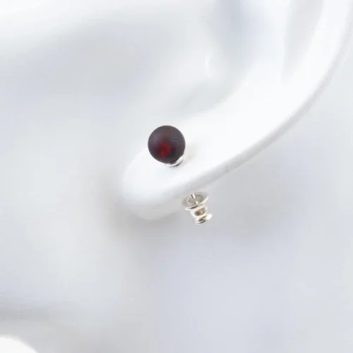 Dzintara auskari “bumbiņas"