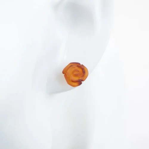 Dzintara auskari “roze"