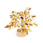 Dzintara Naudas Koks uz Bērza Ripas, 16 cm