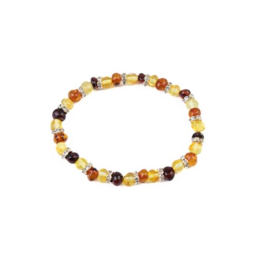 Dzintara rokassprādze ar spīdumiņiem, ⌀ 5 cm