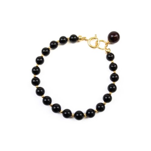 Dzintara rokassprādze ar zelta krāsas elementiem, ⌀ 5 cm