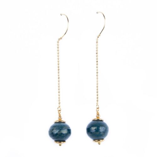 Gari papīra auskari Ķēdītē