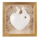 Ierāmēts Keramikas Sienas Dekors “Mīlestības Pilna Sirds”, 20x20 cm