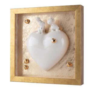 Ierāmēts Keramikas Sienas Dekors “Mīlestības Pilna Sirds”, 20×20 cm Ierāmēts keramikas sienas dekors “mīlestības pilna sirds”, 20x20 cm