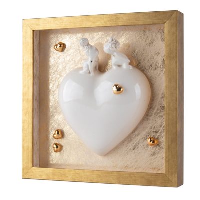 Ierāmēts Keramikas Sienas Dekors “Mīlestības Pilna Sirds”, 20×20 cm Ierāmēts keramikas sienas dekors “mīlestības pilna sirds”, 20x20 cm