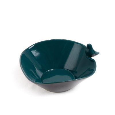 Keramikas Bļoda ar Putniņu, Tirkīza Zaļa, ⌀16.5 cm Keramikas bļoda ar putniņu, tirkīza zaļa, ⌀16.5 cm