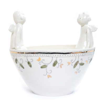 Keramikas Bļoda “Eņģeļu Pāris”, 21 cm Keramikas bļoda "eņģeļu pāris", 21 cm