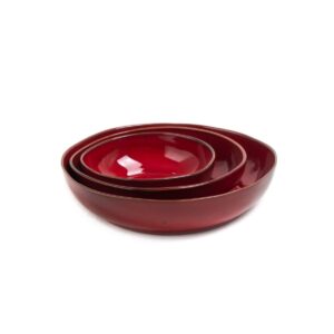 Keramikas Bļodu Komplekts, Sarkans Keramikas bļodu komplekts, sarkans