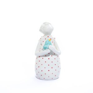 Keramikas Figūra – Eņģelis ar Putniņu, 14.5 cm Keramikas figūra - eņģelis ar putniņu, 14.5 cm