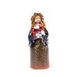 Keramikas Figūra – Meitene ar Ziediem, 28 cm
