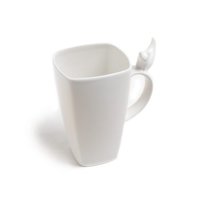 Keramikas Krūze ar Kaķi, Balta, 600 ml Keramikas krūze ar kaķi, balta, 600 ml