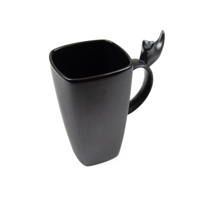 Keramikas Krūze ar Kaķi, Melna, 600 ml Keramikas krūze ar kaķi, melna, 600 ml