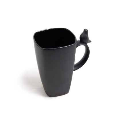 Keramikas Krūze ar Putniņu, Melna, 600 ml Keramikas krūze ar putniņu, melna, 600 ml