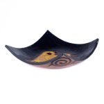 Keramikas Šķīvītis ar Kaķi, Tumši Zils, 18×18 cm