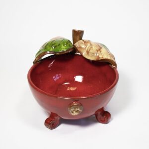 Keramikas trauks, Ābolītis, sarkans, 15 cm