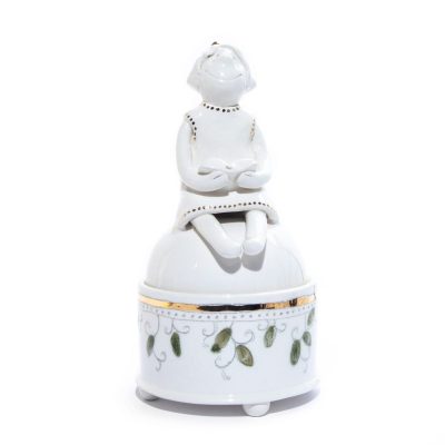 Keramikas Trauks ar Vāciņu “Princese ar Grāmatu”, ⌀ 10 cm Keramikas trauks ar vāciņu "princese ar grāmatu", ⌀ 10 cm