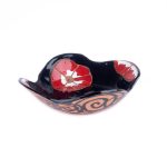 Keramikas Trauks ar Ziediem, Tumši Zils, 18x20