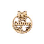 Koka eglīšu rotājums "Laime", Ø 6.8 cm
