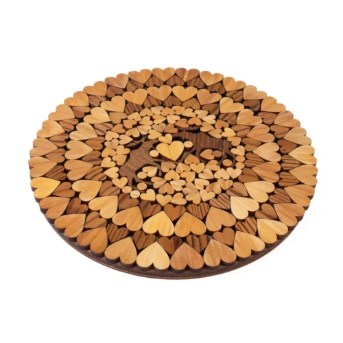 Koka paliktnis - alņi un sirdis, ⌀15 cm