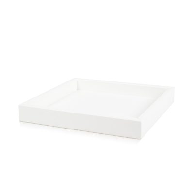 Koka servēšanas paplāte, balta, 250x250 mm