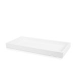 Koka Servēšanas Paplāte, Balta, 420x200 mm