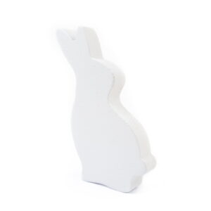 Koka zaķis, balts, 16.5 cm