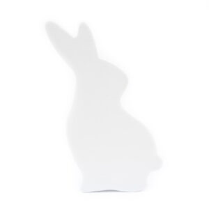 Koka Zaķis, Balts, 16.5 cm Koka zaķis, balts, 16.5 cm