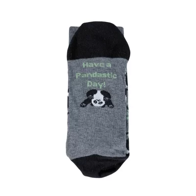Kokvilnas Zeķes “Have a Pandastic Day”, Pelēkas Kokvilnas zeķes "have a pandastic day", pelēkas