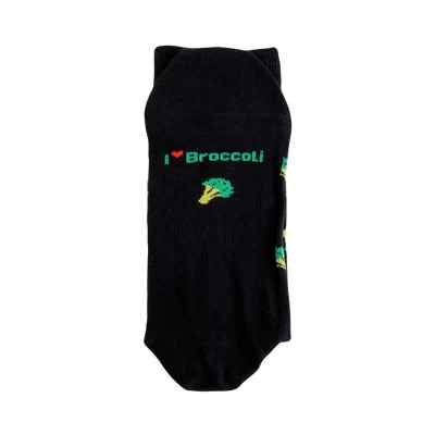 Kokvilnas Zeķes “I Love Broccoli”, Melnas Kokvilnas zeķes "i love broccoli", melnas