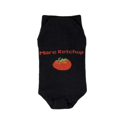 Kokvilnas Zeķes “More Ketchup”, Melnas Kokvilnas zeķes "more ketchup", melnas