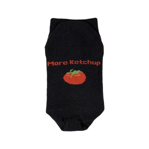 Kokvilnas zeķes "more ketchup", melnas