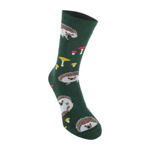 Kokvilnas zeķes "need a hedge-hug", tumši zaļas