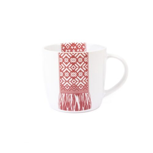 Krūze ar lielvārdes jostas rakstu, “latvija”, 300 ml