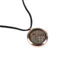 Kulons ar Pulksteņa Mehānismu, Vara Krāsas Ietvars, Ø 3 cm