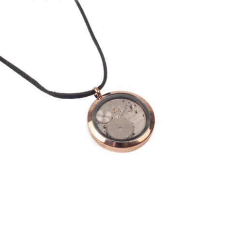Kulons ar pulksteņa mehānismu, vara krāsas ietvars, Ø 3 cm