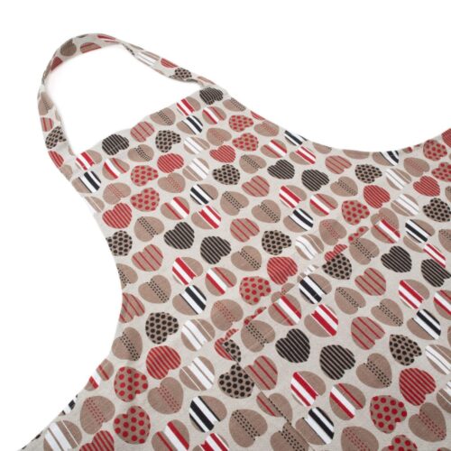 Lina priekšauts ar krāsainām sirsniņām, 70x84 cm