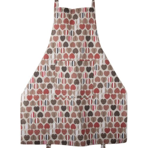 Lina priekšauts ar krāsainām sirsniņām, 70x84 cm